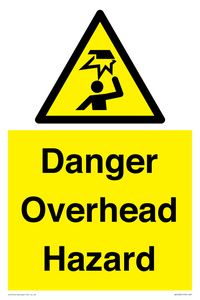 Danger Overhead Hazard